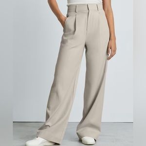 Everlane The Way High Drape Pant sandstone Size 0 Short 30” Inseam NWT
